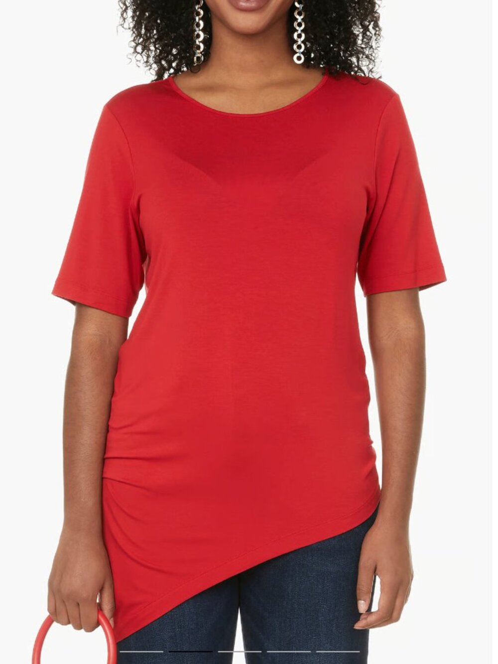 GUC Universal Standard Genevette Liquid Jersey Cap-Sleeve Tee US M (18-20) Red